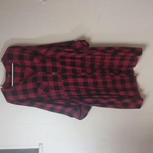 TORRID PLAID BLACK & FUCHSIA MIDI DRESS